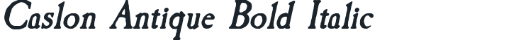 Caslon Antique Bold Italic