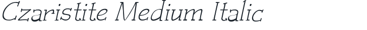 Czaristite Medium Italic