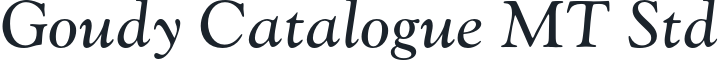 Goudy Catalogue MT Std Italic