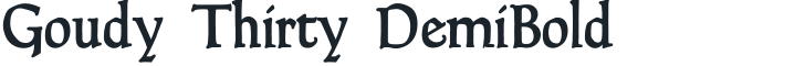 Goudy Thirty DemiBold