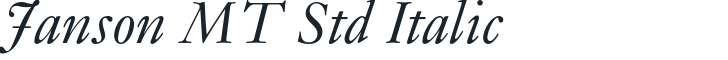 Janson MT Std Italic